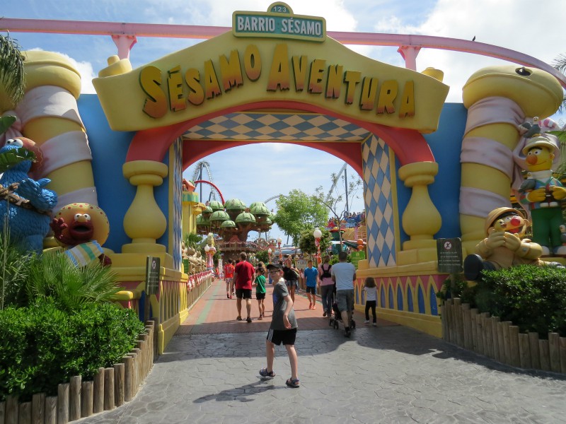 Het Sesamstraat gedeelte in Port Aventura