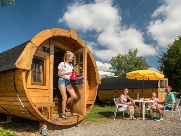 Slapen in een slaapvat in het Bergischeland