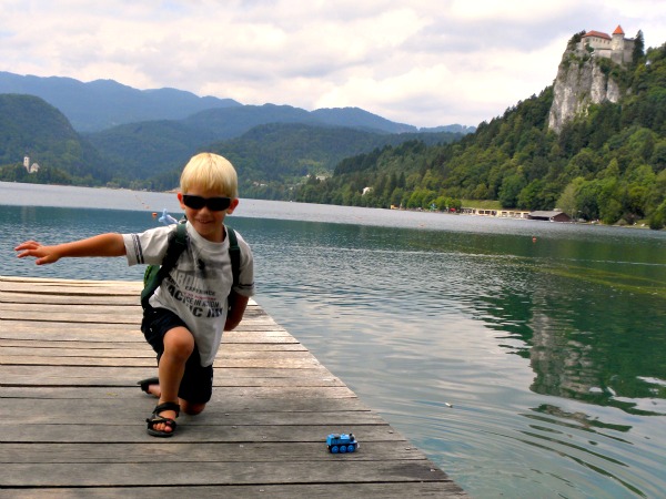 Onze zoon Tycho (toen 3 jaar) in Bled, Slovenië