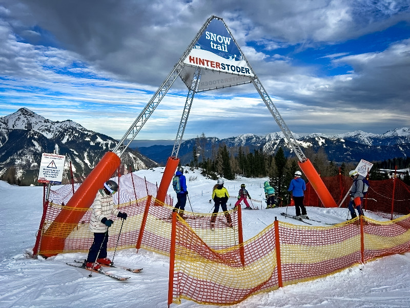 De snow trail in Hinterstoder