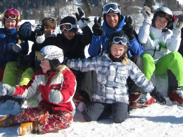 Vrienden worden snel gemaakt in de sneeuw