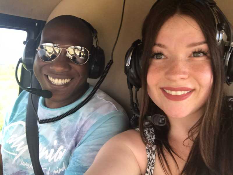Helikoptervlucht in Amerika
