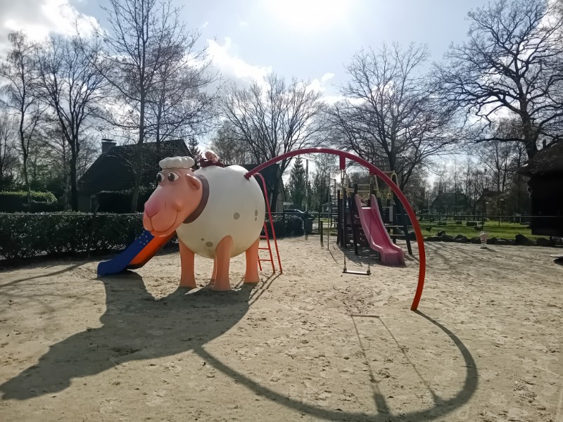 De boerderijdierenspeeltuin op het kindvriendelijke vakantiepark Landgoed Ruwinkel in Gelderland