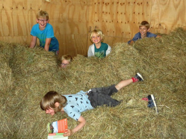 Lekker spelen in de hooischuur