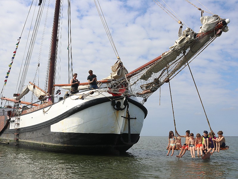Droogvallen met de Spes Mea....speeltuin Waddenzee is geopend!