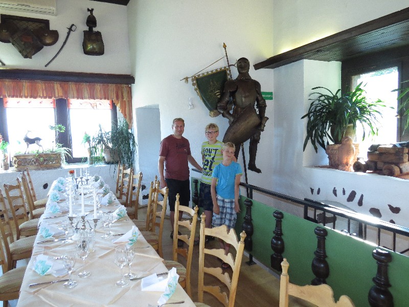 Poseren in het mooie restaurant