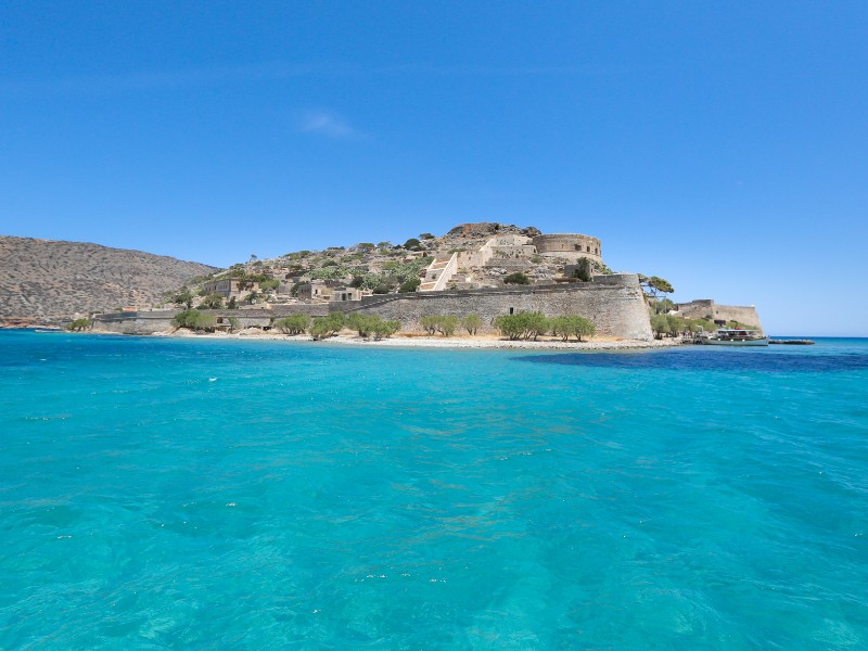 Het lepraeiland Spinalonga bij Kreta