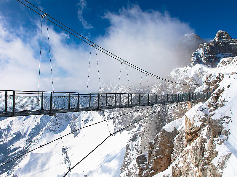 De spannende hangbrug in Steiermark, Dachstein