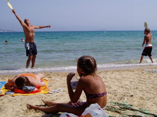 Op het strand van Antiparos