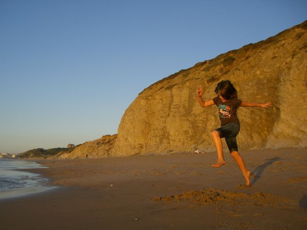 Het strand bij Biarritz