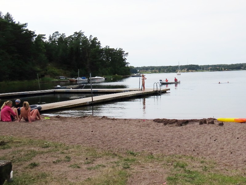 We gaan nog even zwemmen bij Camping Tättö