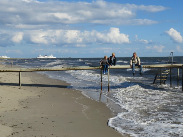 Het strand bij Rødby. Bij mooi weer nog mooier!