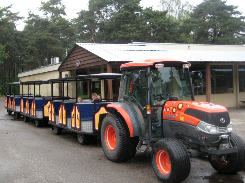 De Struisvogel express rijdt ons door heel het vakantiepark Beekse Bergen