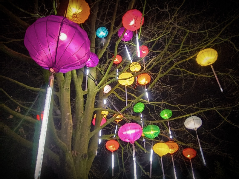 De vrolijke Chinese lampionnen