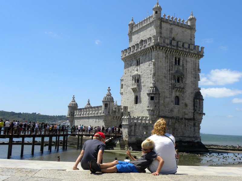 Even chillen bij de Torre de Belem