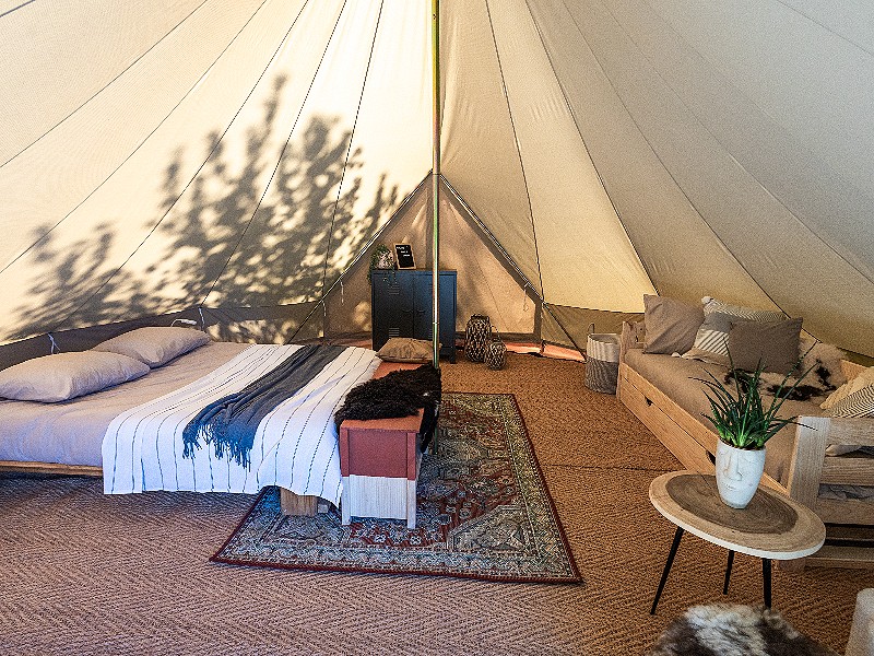 De Familie Bell-tent van binnen! 