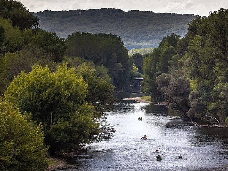 Kanovaren op de Dordogne met prachtige uitzichten