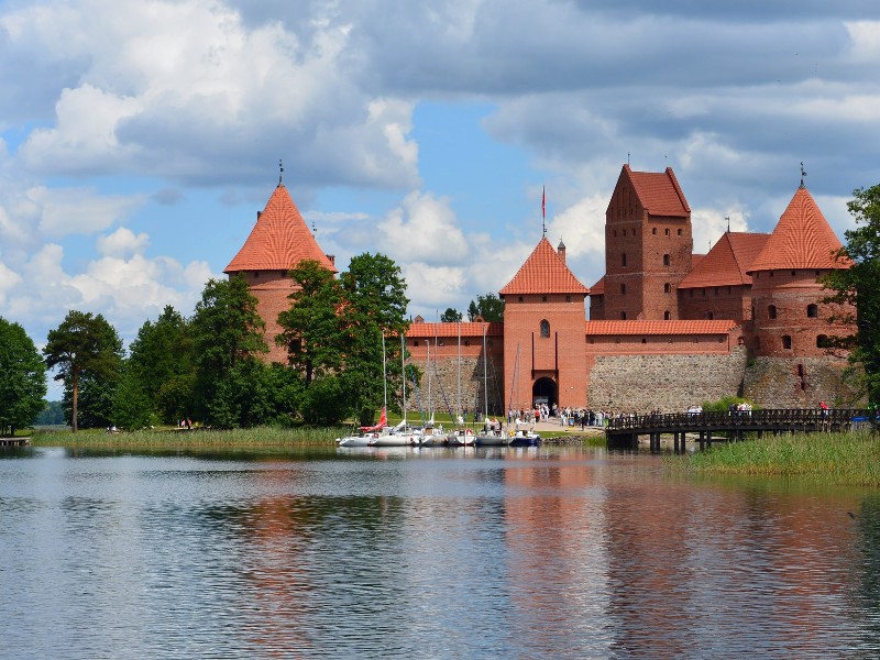 Het Trakai kasteel in Litouwen