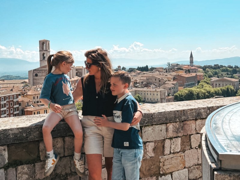 Wij met zijn drietjes in Perugia