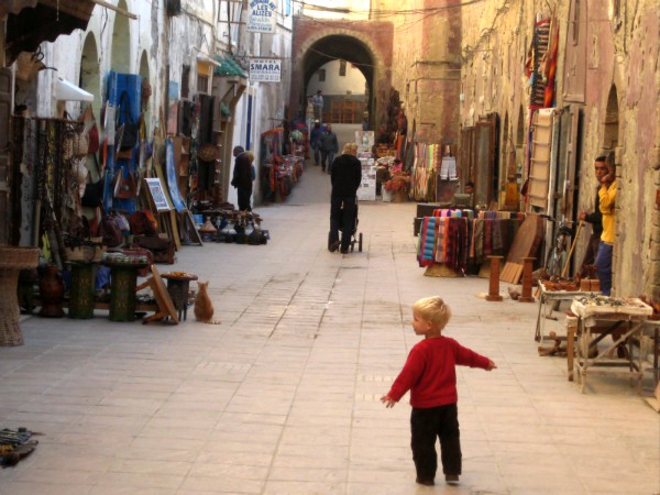 De prachtige binnenstad van Essaouira, Marokko