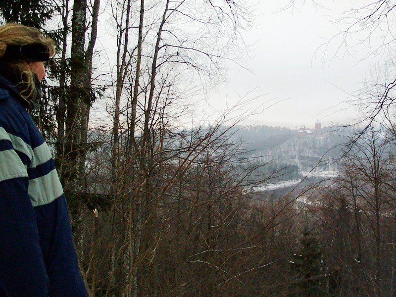 Wij waren ooit in de winter bij de Gauja rivier, met uitzicht op kasteel Turaida