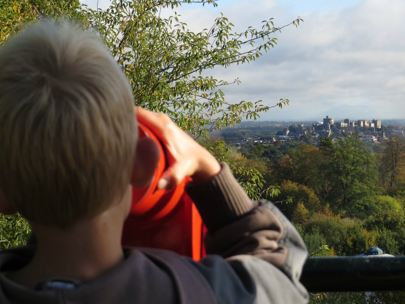 Uitzicht op het kasteel van Windsor vanuit Legoland