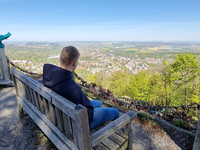 Genieten van het uitzicht over Bad Harzburg