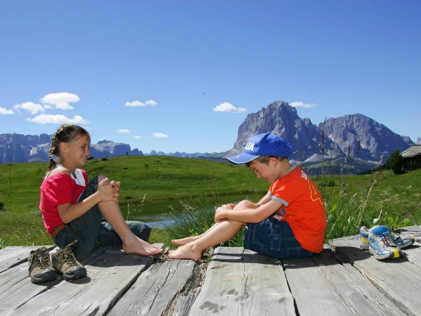 Kinderen vermaken zich prima in Val Gardena