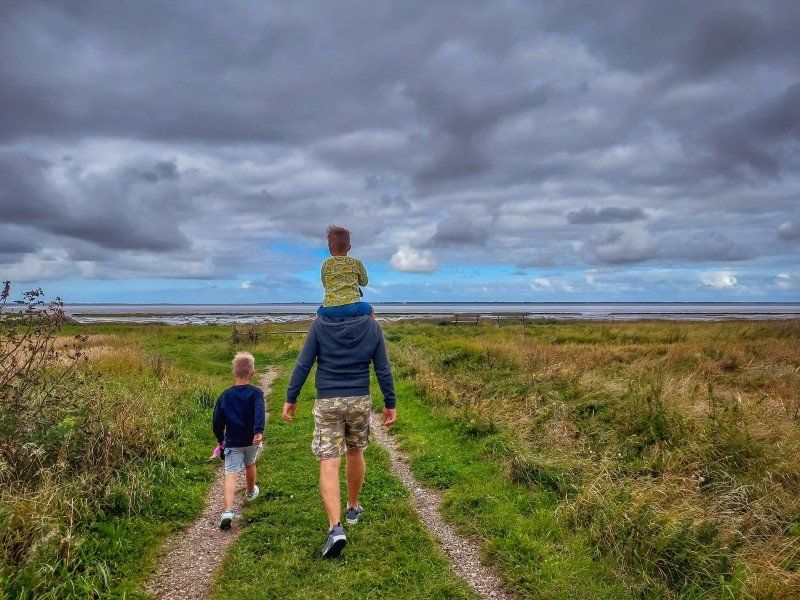 Vanaf de camping loop je zo het waddengebied in