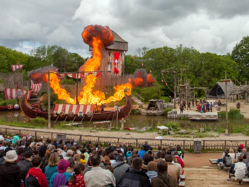 Vuur tijdens de Vikingshow