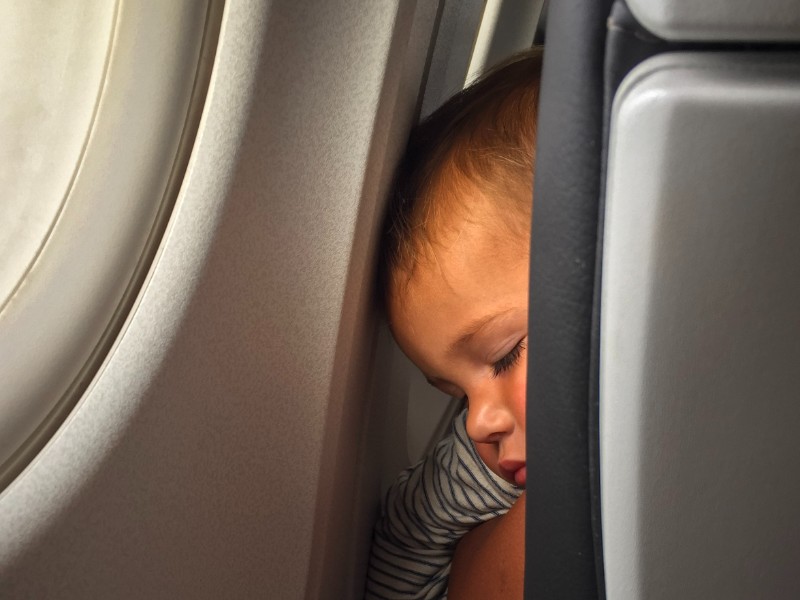 Slapen in het vliegtuig