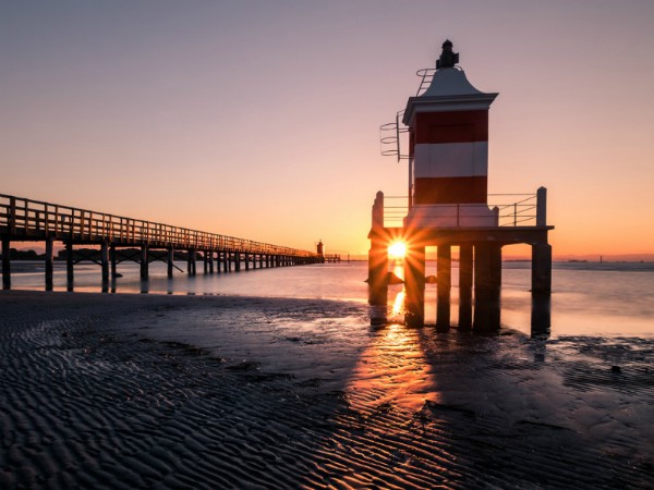 Vuurtoren en pier bij Lignano Sabbiadoro