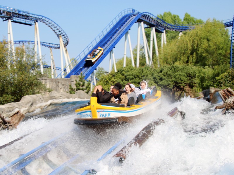 Eén van de waterattracties in Europa park