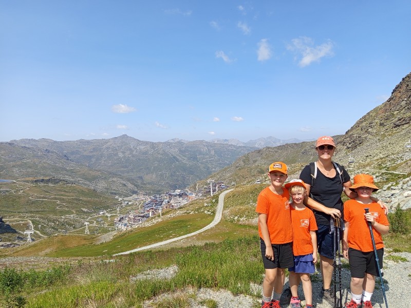 Even poseren op weg naar Lac Blanc in Val Thorens