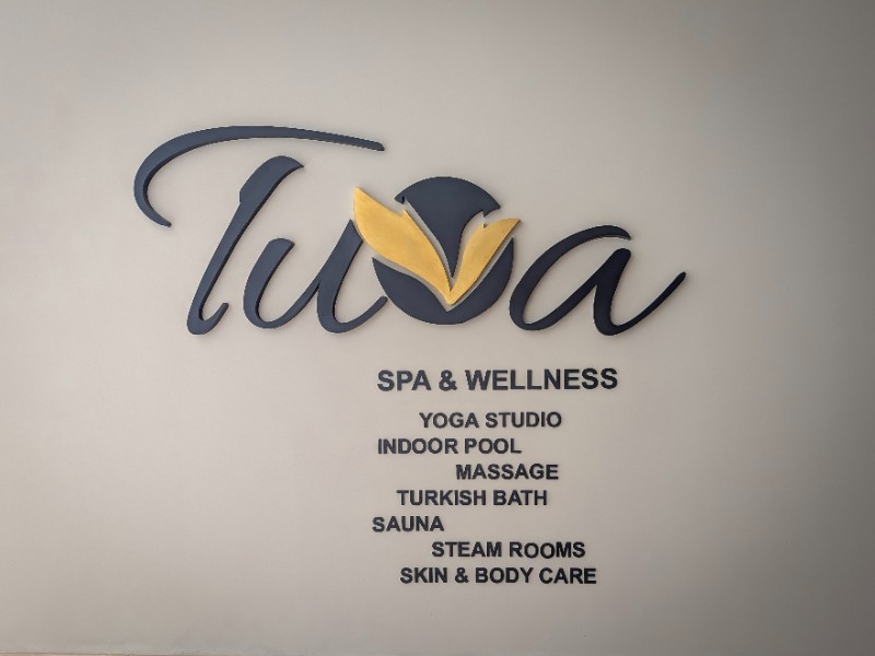 Bordje bij de Wellness van Anda Barut