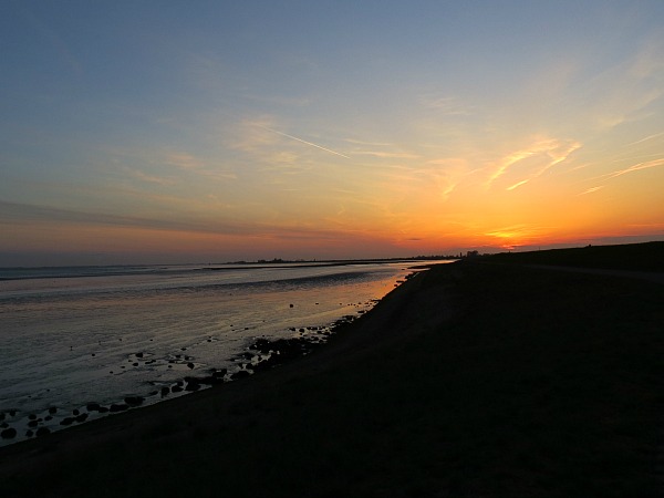 zonsondergang aan de Westerschelde