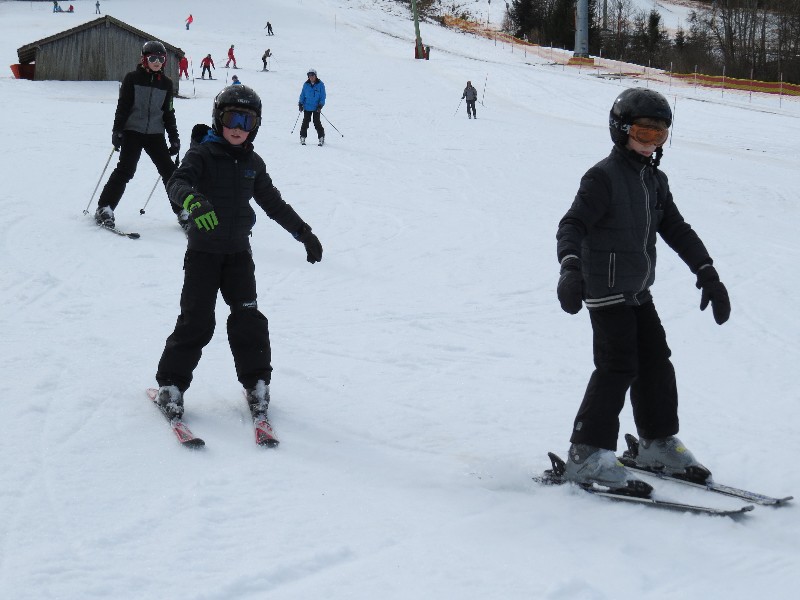 De piste in Nesselwang is niet steil, maar wel zwaar