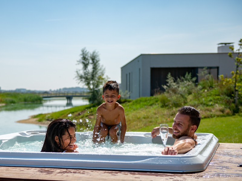 Lekker relaxen in de jacuzzi