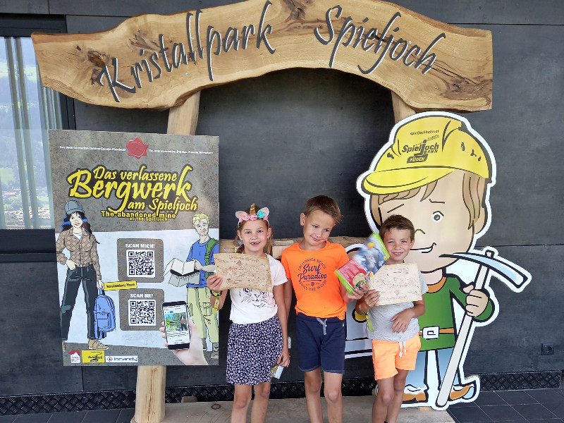 Kids bij het Kristallpark Spieljoch in het Zillertal