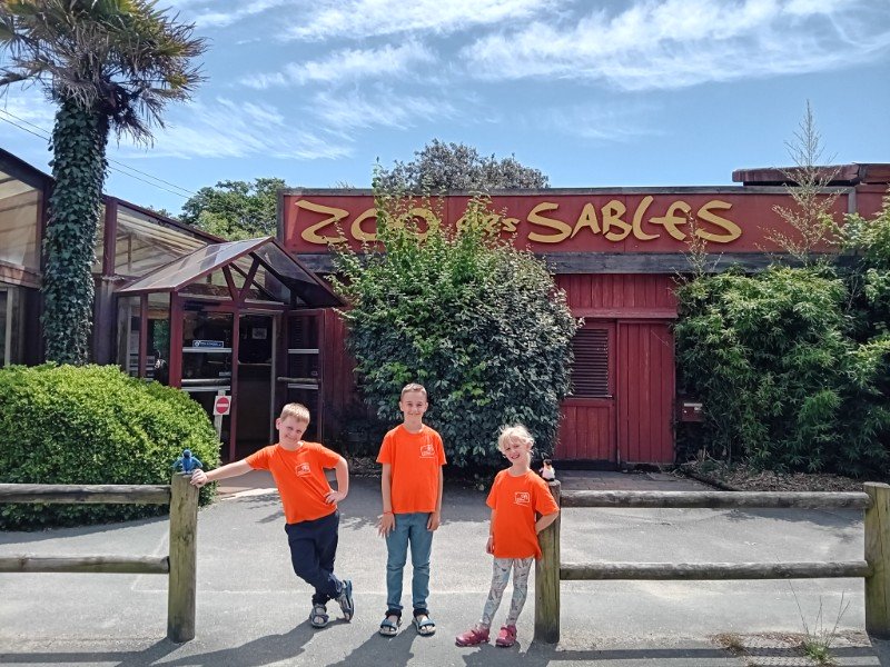 Jeej, de entree van ecodierentuin Zoo de Sables in de Franse Vendée