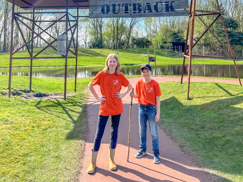 De kinderen van Barbara bij de Australische Outback in ZooParc Overloon