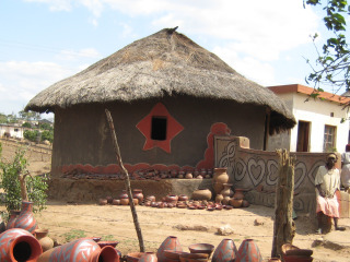 Traditioneel huis van de Venda-stam